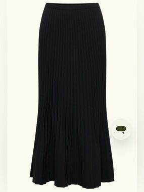 Meshki - Twyla Pleated Suiting Maxi Skirt - Black - S